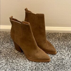 Marc Fisher Brown Suede Ankle Boots